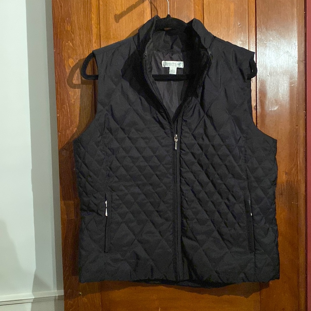 Coldwater Creek Black Quilted Vest